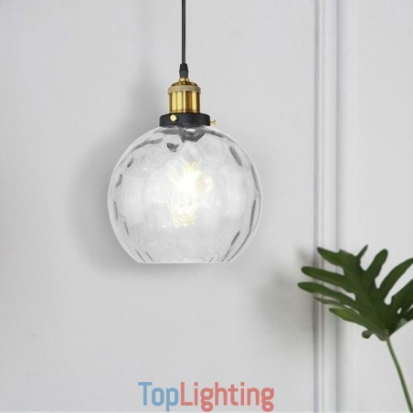 Contemporary Glass Pendant Light Round Water Pattern Glass Pendant Lamp Contemporary Glass Pendant Light Round Water Pattern Glass Pendant Lamp