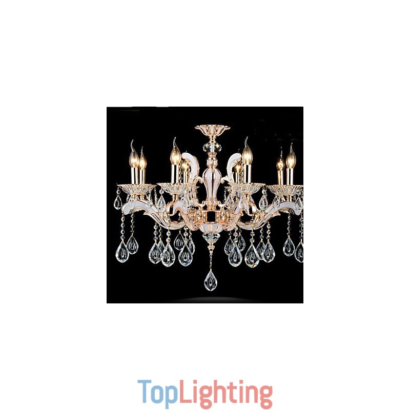 European Style luxury Candle Crystal Pendant Zinc Alloy lamps