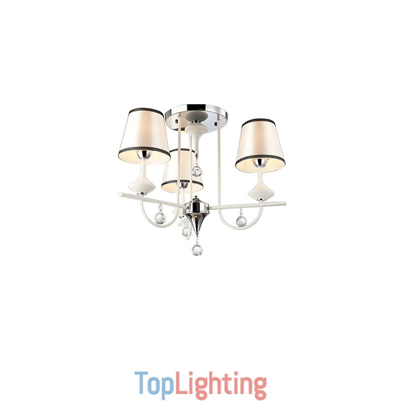 Modern Contemporary Crystal Chrome Metal Chandelier