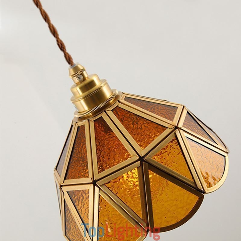 Retro Glass Pendant Light Japanese Style Glass Ceiling Light