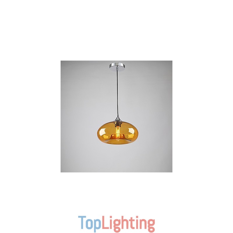 Modern Characteristic 1 Light Pendant With Transparent Glass Shade