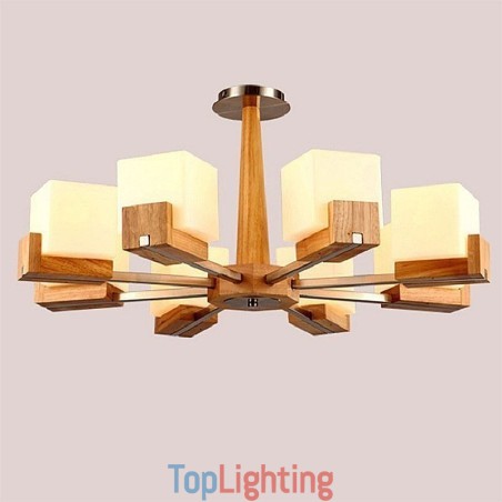 Nordic Wood Pendant Light Glass Lampshade Chandelier Nordic Wood Pendant Light Glass Lampshade Chandelier