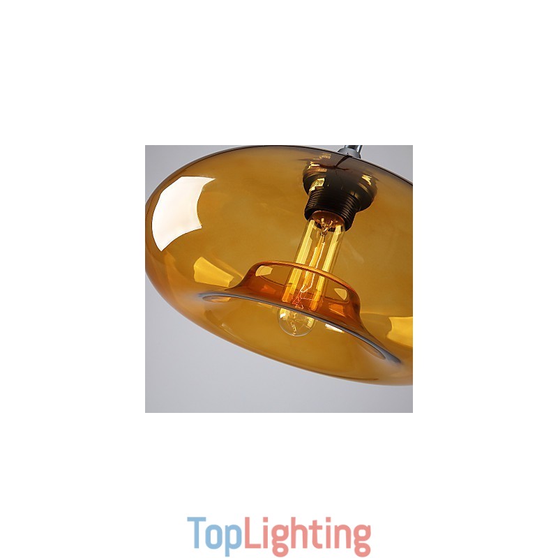 Modern Characteristic 1 Light Pendant With Transparent Glass Shade