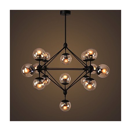 Chandelier 15 Lights Glass Ball Lights Retro Outdoors Garage Metal Chandelier 15 Lights Glass Ball Lights Retro Outdoors Garage Metal