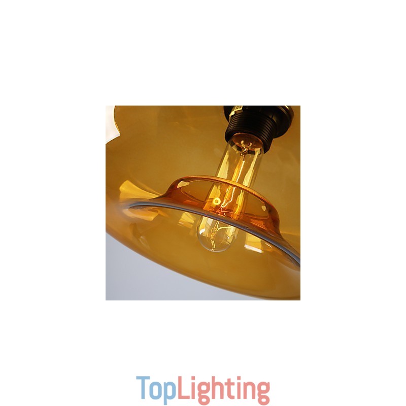 Modern Characteristic 1 Light Pendant With Transparent Glass Shade
