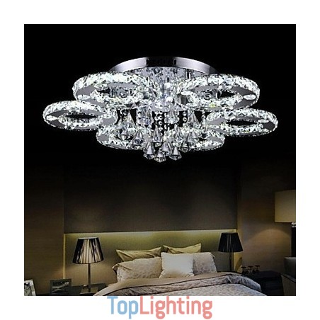 Modern Contemporary Crystal Chrome Metal Flush Mount Modern Contemporary Crystal Chrome Metal Flush Mount