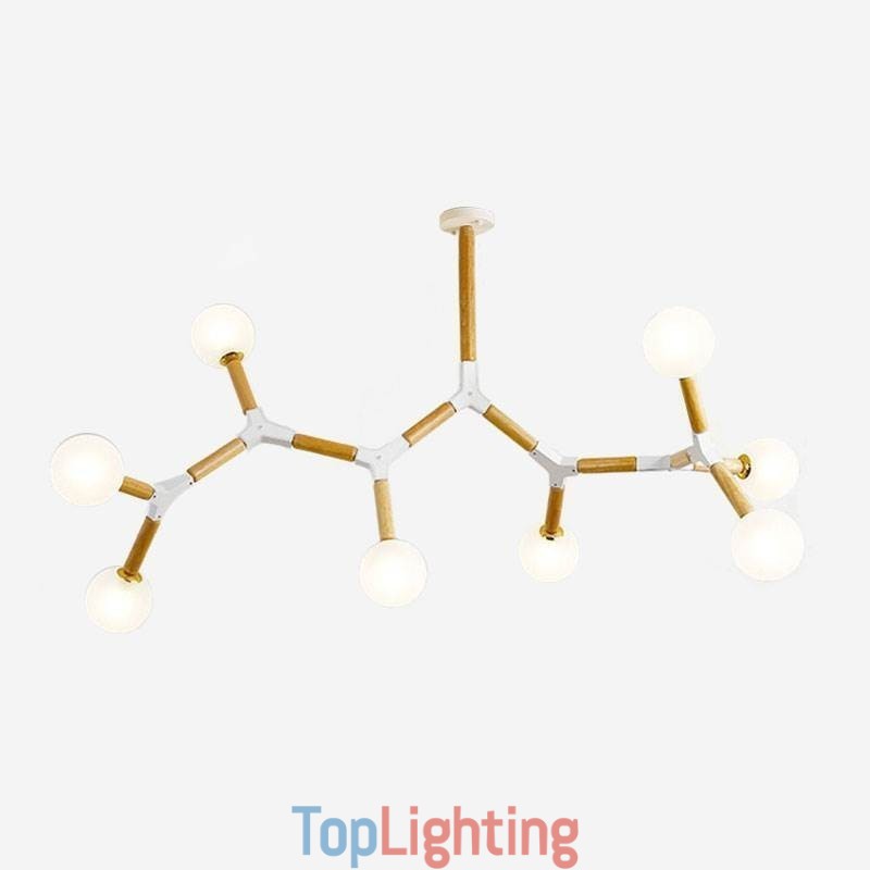 Nordic Magic Bean Pendant Light Creative Wooden Lighting