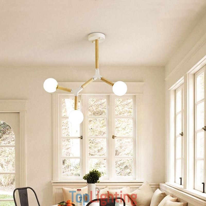 Nordic Magic Bean Pendant Light Creative Wooden Lighting