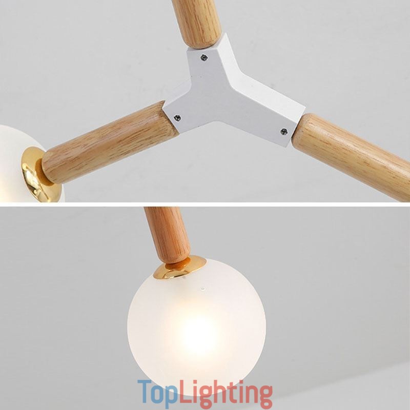 Nordic Magic Bean Pendant Light Creative Wooden Lighting