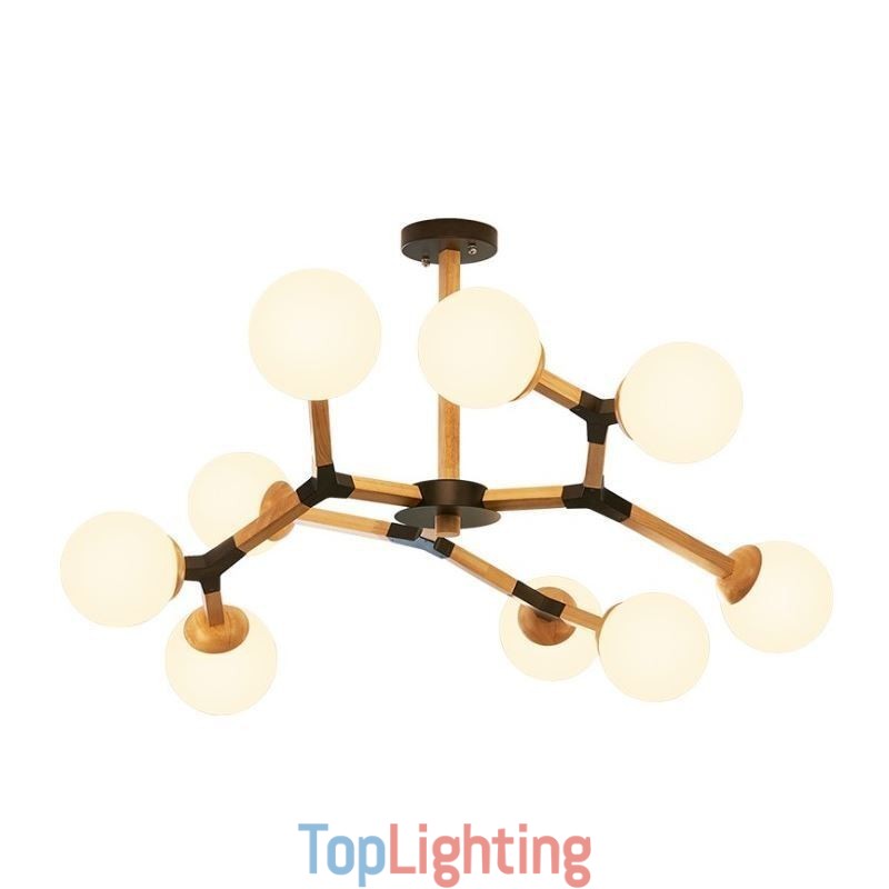 Nordic Magic Bean Pendant Light Creative Wooden Light Fitting