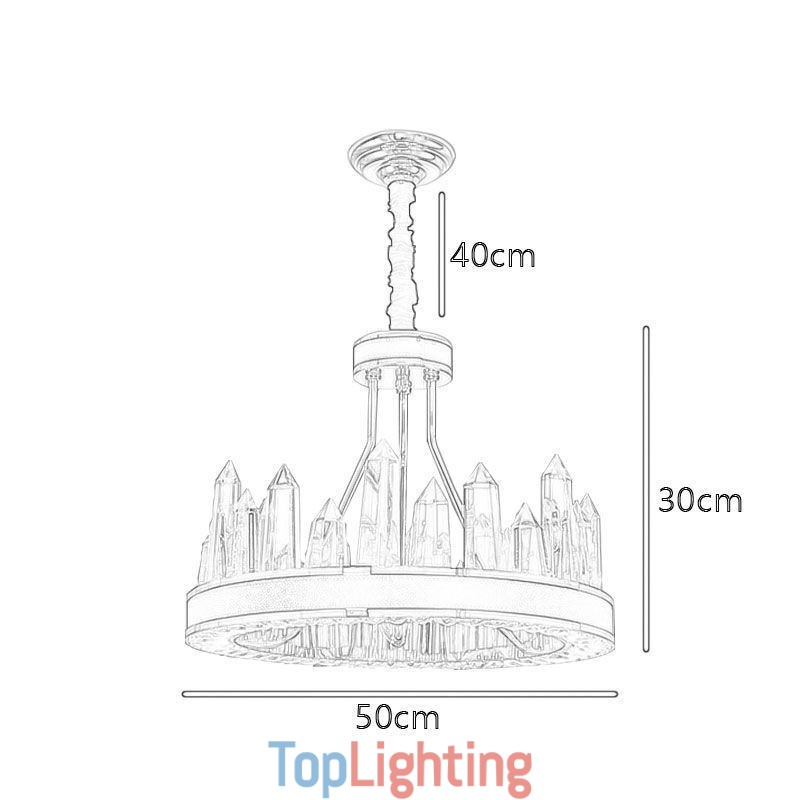 Modern Crystal Pendant Light Circle Crystal Ceiling Light