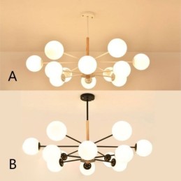 Magic Bean Pendant Light Creative Nordic Wooden Light Fitting