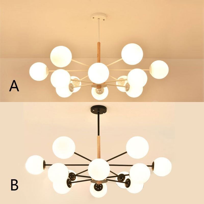 Magic Bean Pendant Light Creative Nordic Wooden Light Fitting
