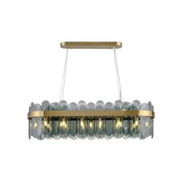 Minimalist Glass Pendant Light Unique Color Rectangle Ceiling Light Island