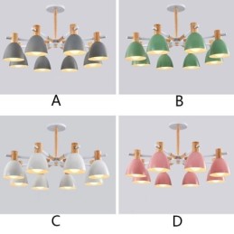 Modern Simple Macaron Pendant Light Creative Wooden Lighting