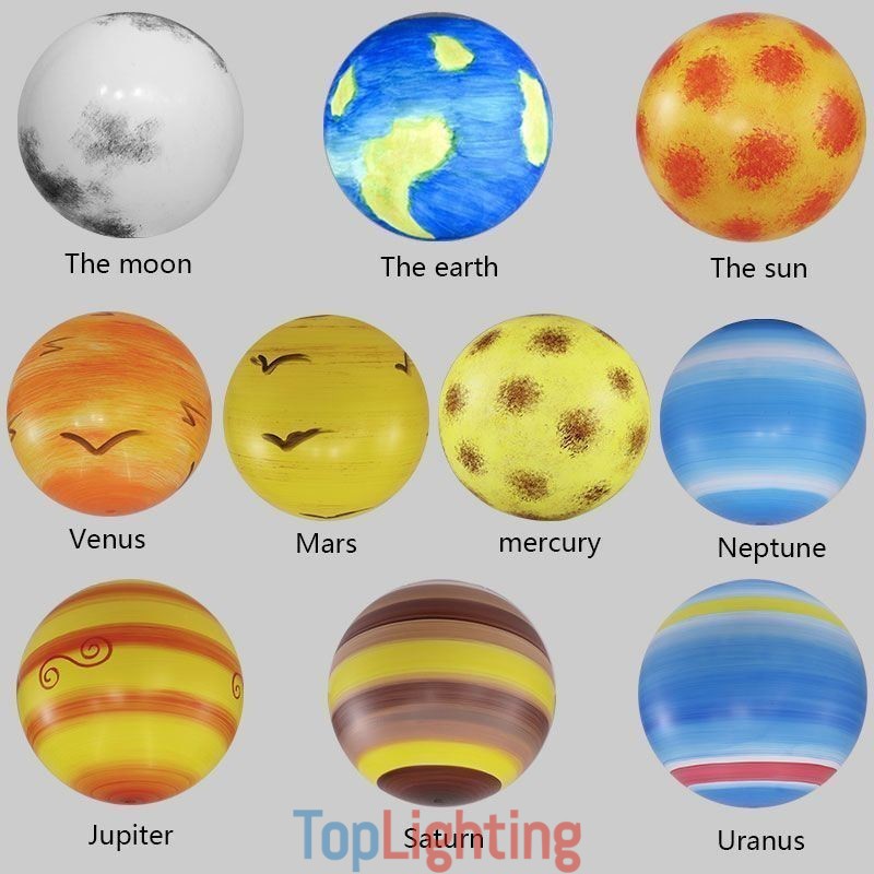Nordic Planet Design Pendant Lamp Unique Solar System Planets Chandelier