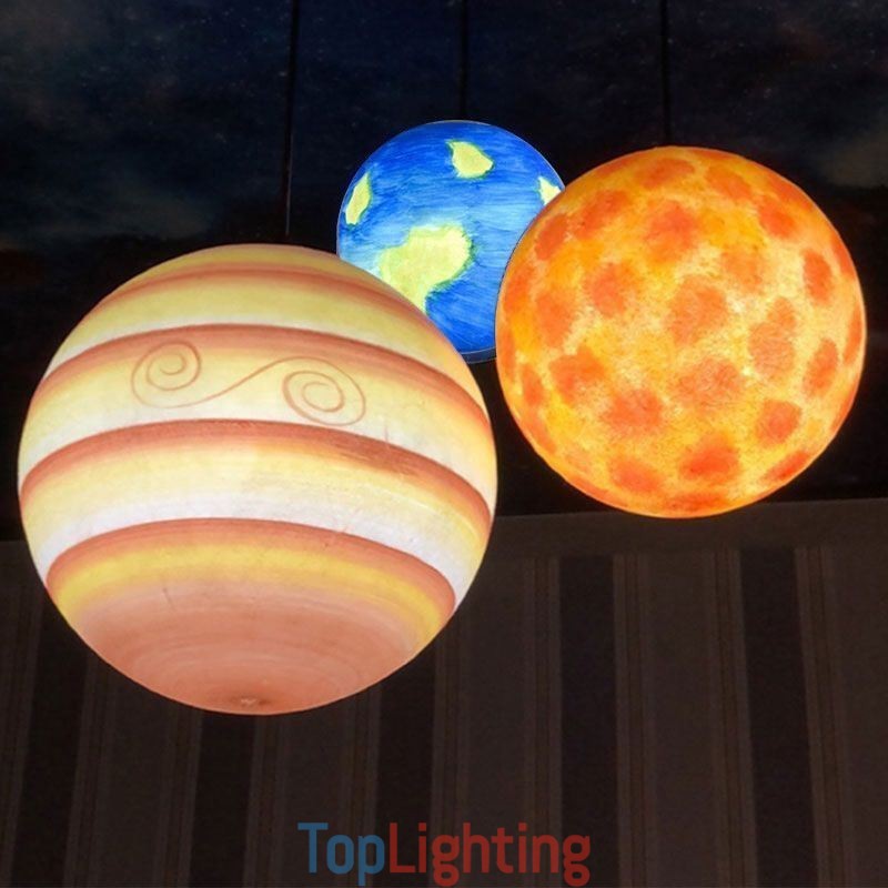 Nordic Planet Design Pendant Lamp Unique Solar System Planets Chandelier