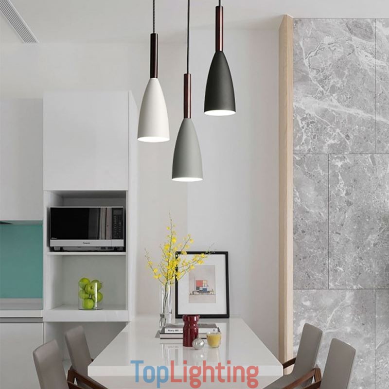 Modern Simple Pendant Light Three Lights Creative Aluminum Art Light Fixture Cafe