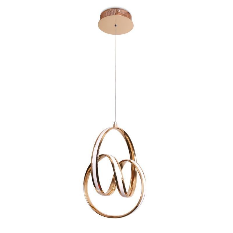 Modern Minimalist Pendant Lamp Unique Circular Twist Light Fixture Island