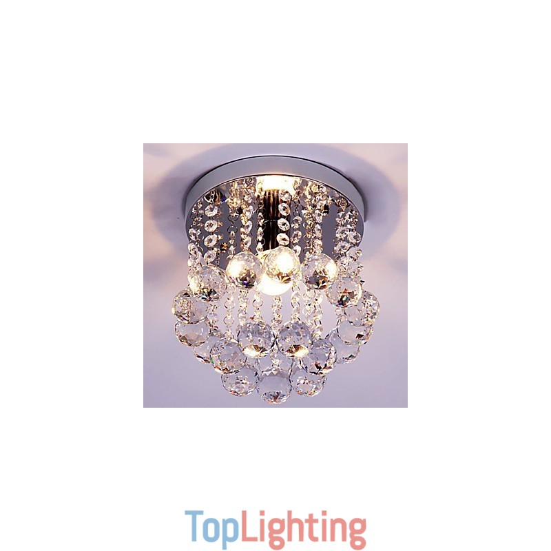 Flush Mount K9 Crystal Mini Style Modern Chandelier