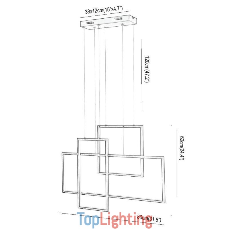 Nordic Pendant Light Geometric Square Pendant Light