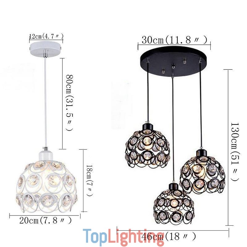 Hollow Crystal Iron Pendant Lamp Island Ideas