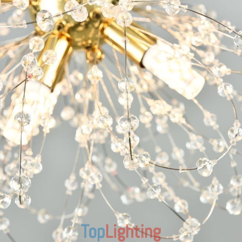 Dandelion Crystal Pendant Light Elegant Chandelier