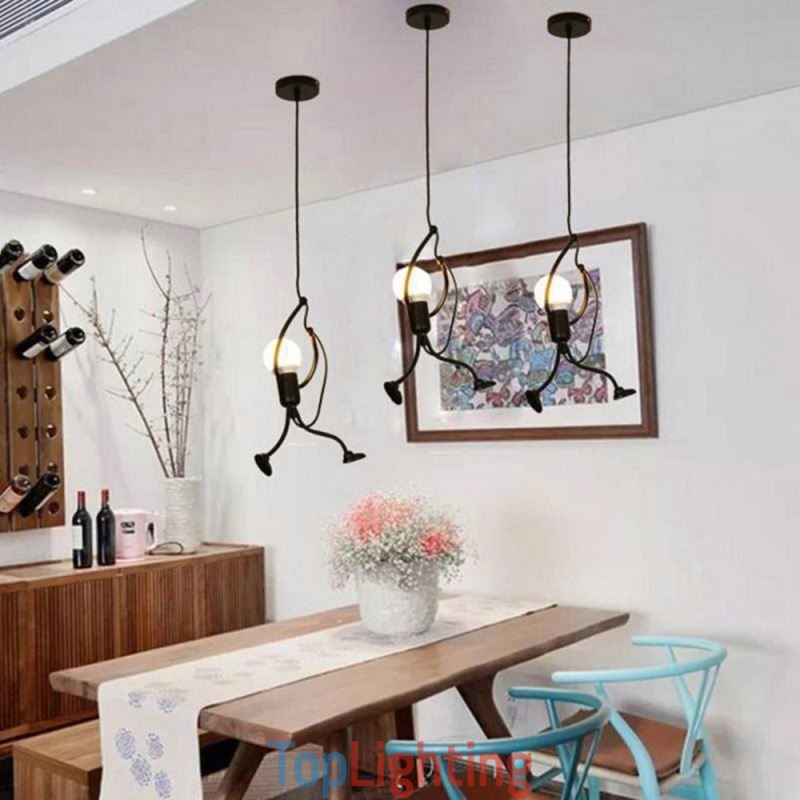 Modern Simple Pendant Light Little Man Shape Lamp Creative Light