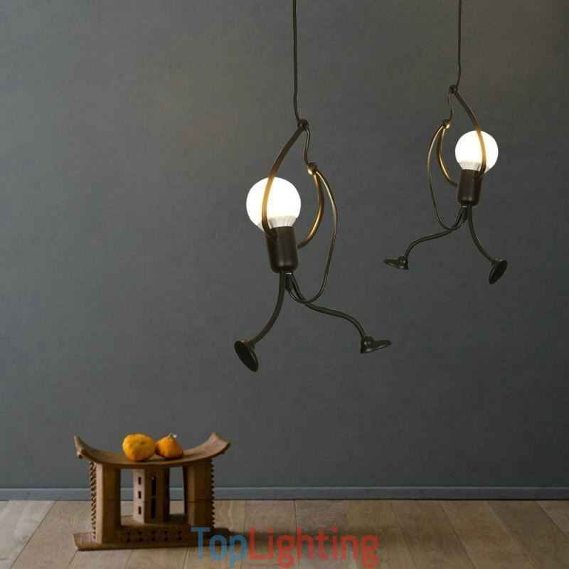 Modern Simple Pendant Light Little Man Shape Lamp Creative Light
