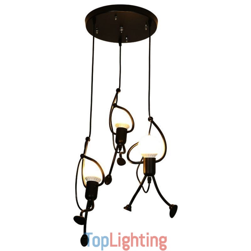 Modern Pendant Light Creative Little Man Shape Lamp Individual Home Light