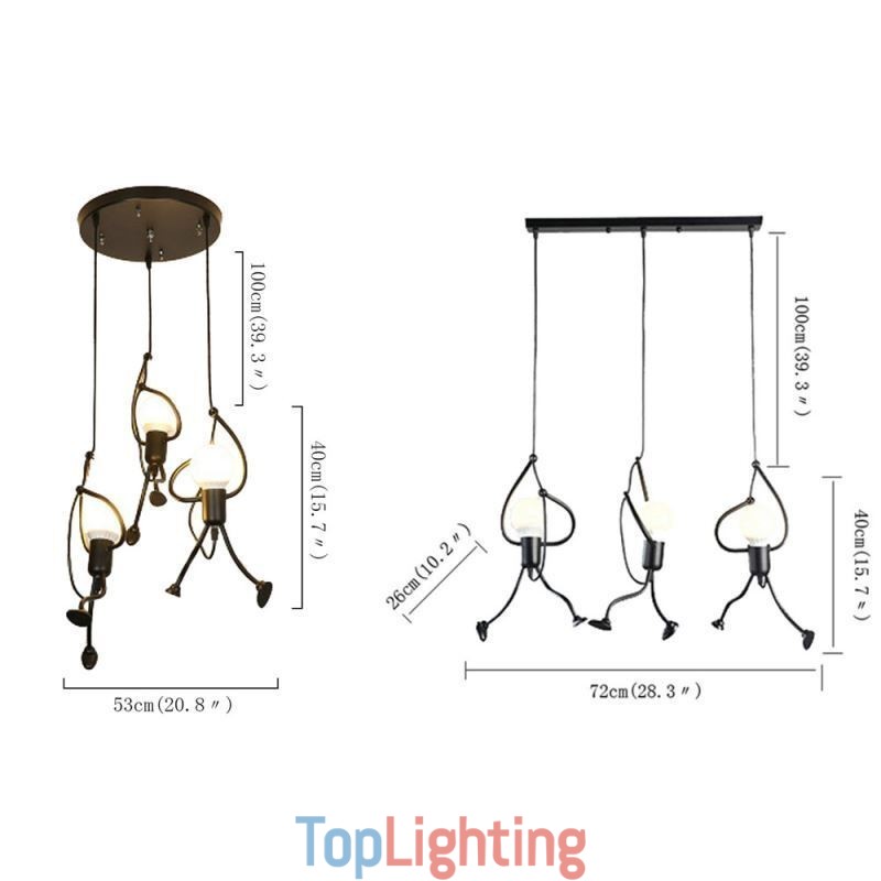 Modern Pendant Light Creative Little Man Shape Lamp Individual Home Light