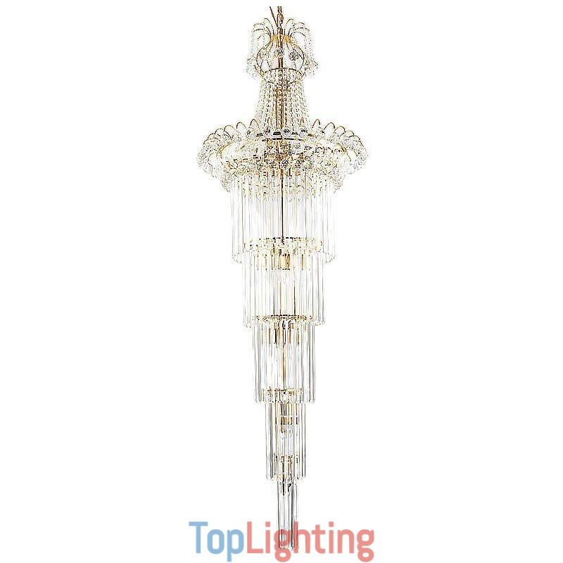 Elegant Long Pendant Crystal Chandelier