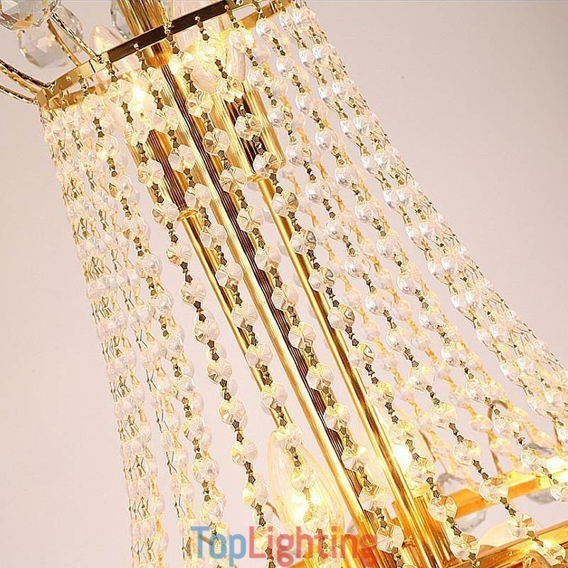 Elegant Long Pendant Crystal Chandelier