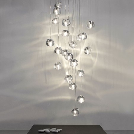 Modern Crystal Cluster Pendant Light Unique Crystal Lamp Shade Duplex Stair Modern Crystal Cluster Pendant Light Unique Crystal Lamp Shade Duplex Stair