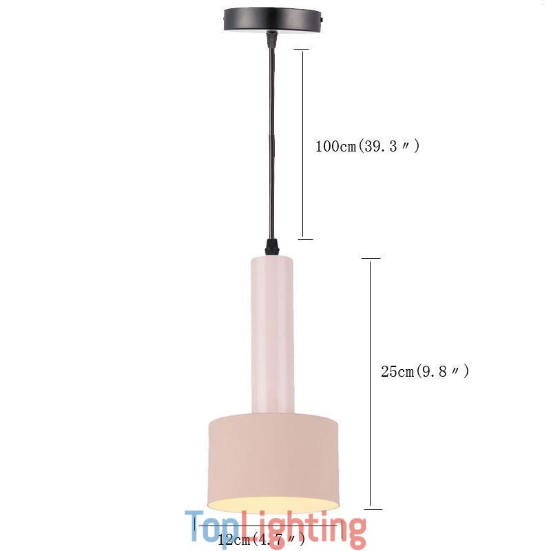Modern Simple Pendant Light Cylinder Shape Lamp Aluminum Lighting Light