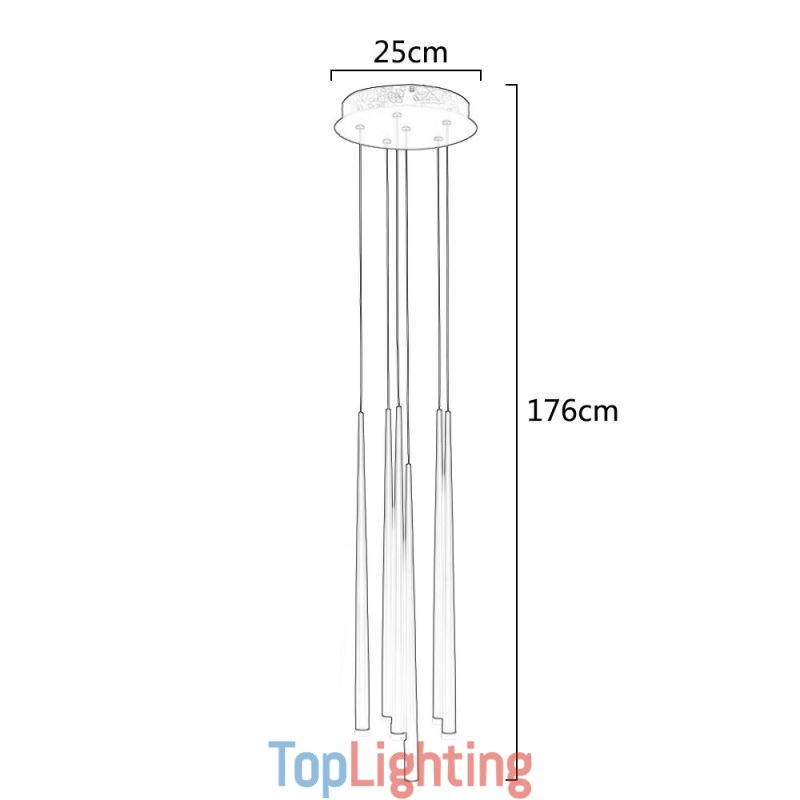 6 Lights Pendant Light Meteorer Pendant Light