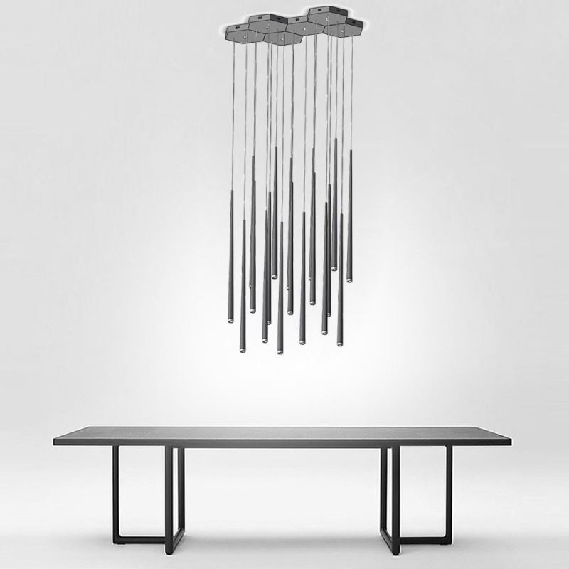 Modern Simple Pendant Light Cylinder Shape Lighting Meteor Rain Lamp Light