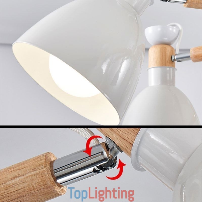 Nordic Macaron Pendant Light Creative Wood Chandelier