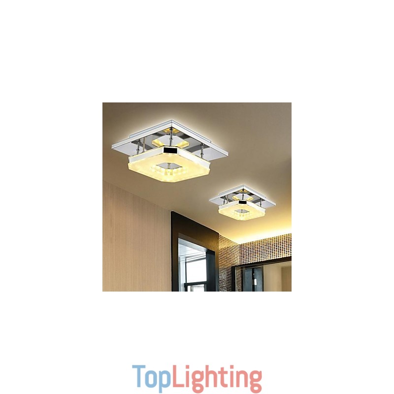 Acrylic Flush Mount 1 light Modern Acrylic Electroplating Stainless Steel