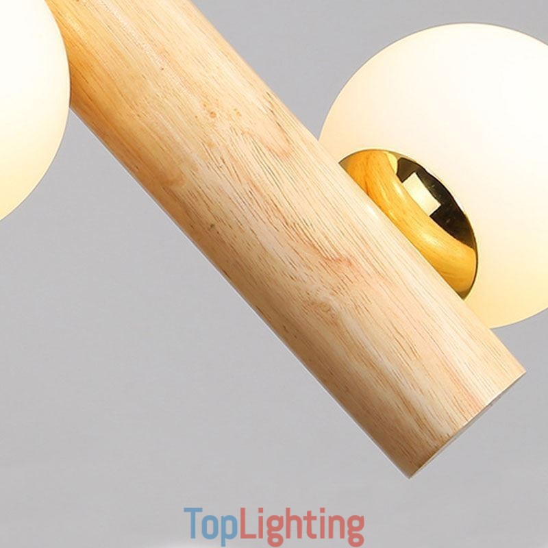 Wood Pendant Light Magic Bean Cluster Ceiling Light Island