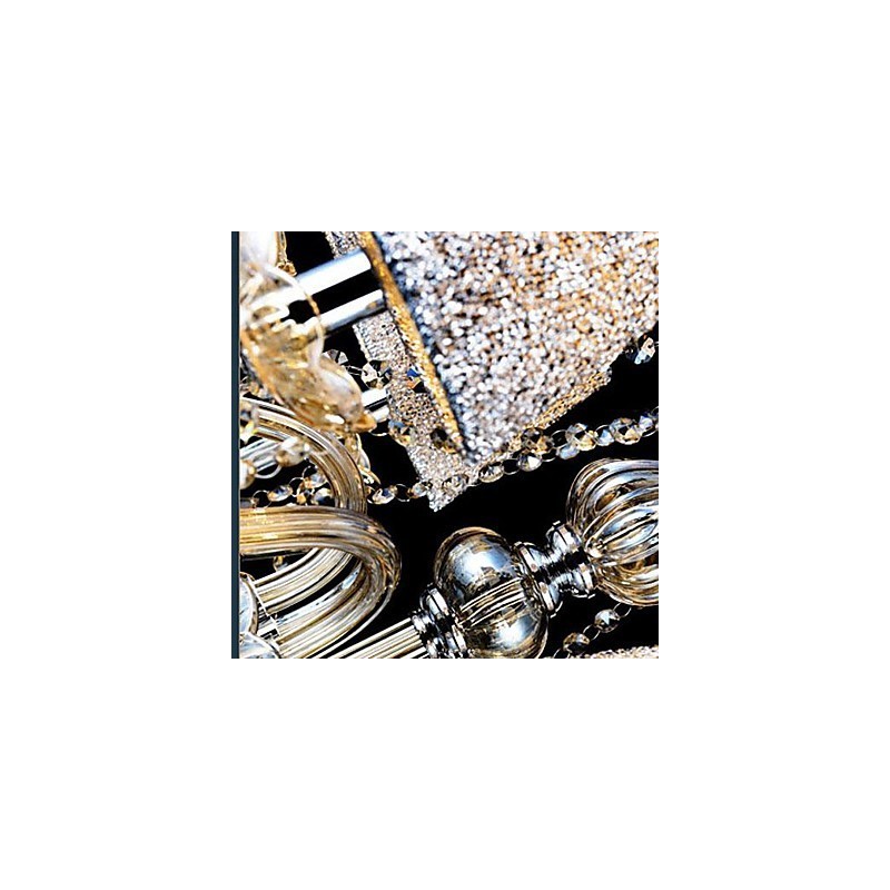 Modern Contemporary Classic Vintage Crystal Electroplated Glass Chandelier