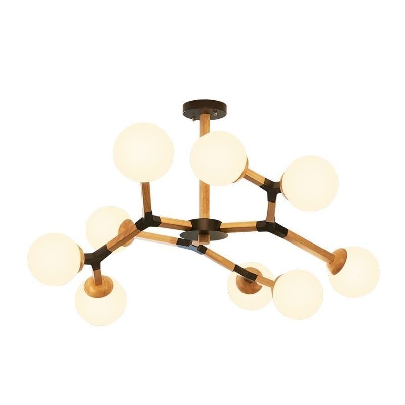 Nordic Magic Bean Pendant Light Creative Wooden Light Fitting