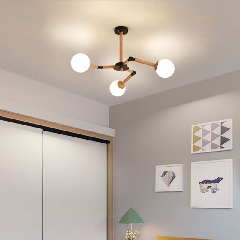 Nordic Magic Bean Pendant Light Creative Wooden Light Fitting