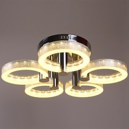 Acrylic Chandelier with 5 lights (Chrome Finish)