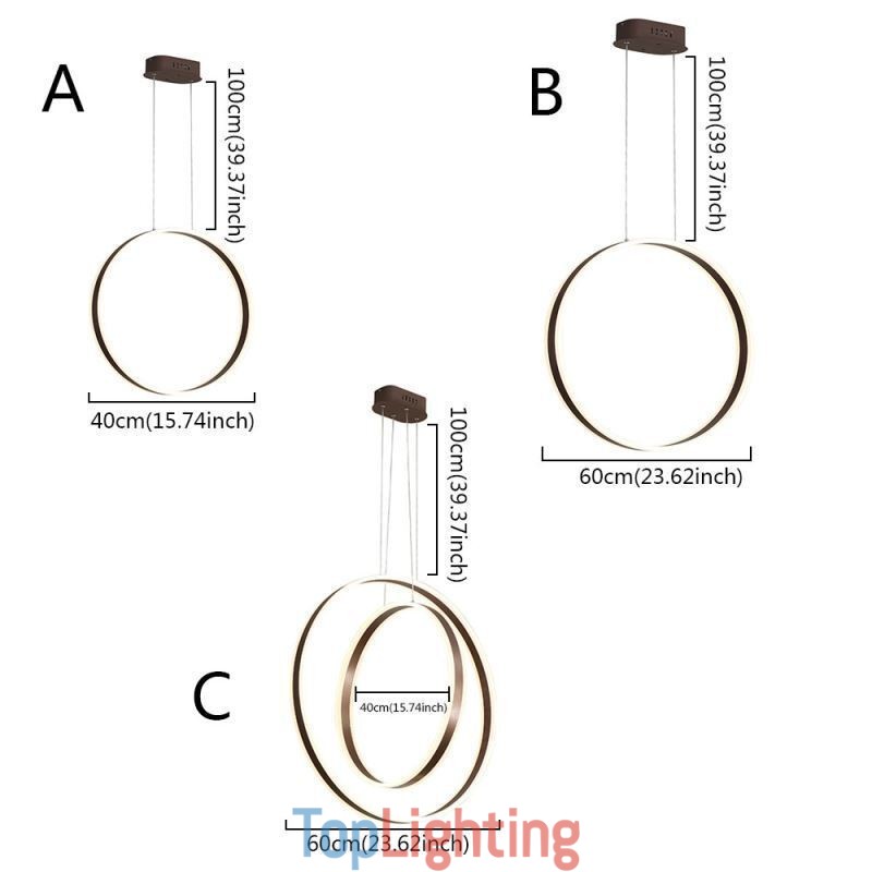 Nordic Pendant Light Acrylic Ring Shape Pendant Light