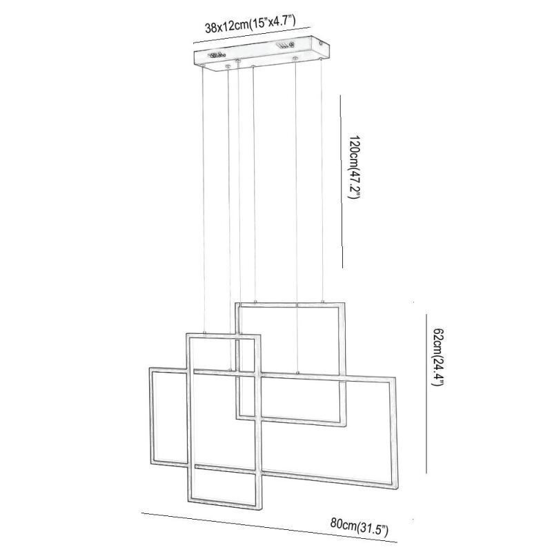 Nordic Pendant Light Geometric Square Pendant Light