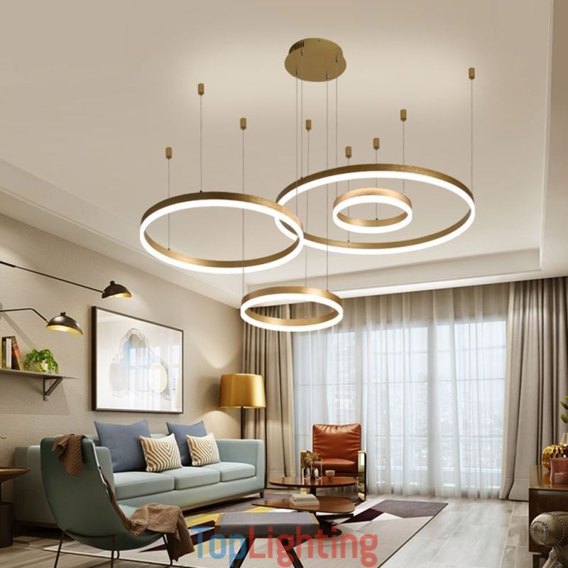 Postmodern Pendant Light Acrylic Ring Shape Pendant Light