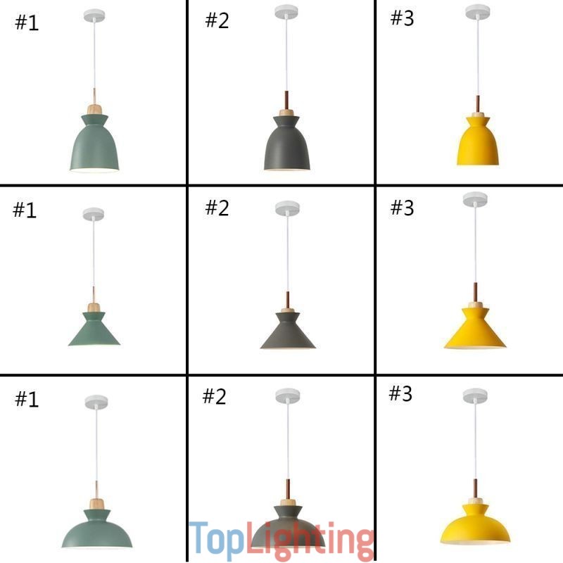 Pendant Light Nordic Metal Dome Macaron Colors Lamp Light