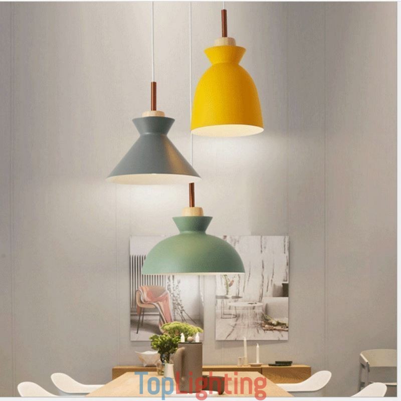 Pendant Light Nordic Metal Dome Macaron Colors Lamp Light