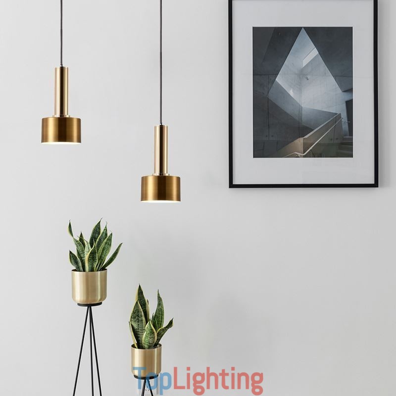 Modern Simple Pendant Light Cylinder Shape Lamp Aluminum Lighting Light
